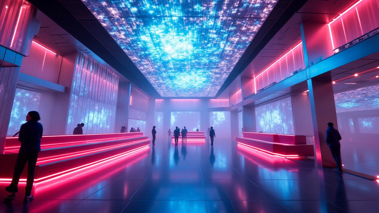 東京のネオン輝くナイトクラブのインテリア設計